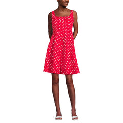 Women's Princess Seam Poplin Above the Knee Dress