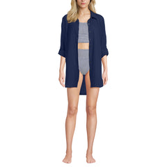 Women's Petite New Button-Up Shirt Cover-Up Dress
