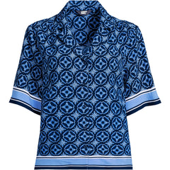 Women's Rayon Short Sleeve Camp Shirt