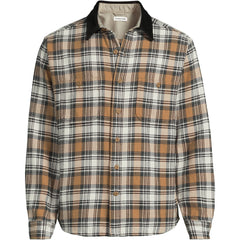 Men's Big and Tall Authentic Flannel Shirt with Corduroy Collar