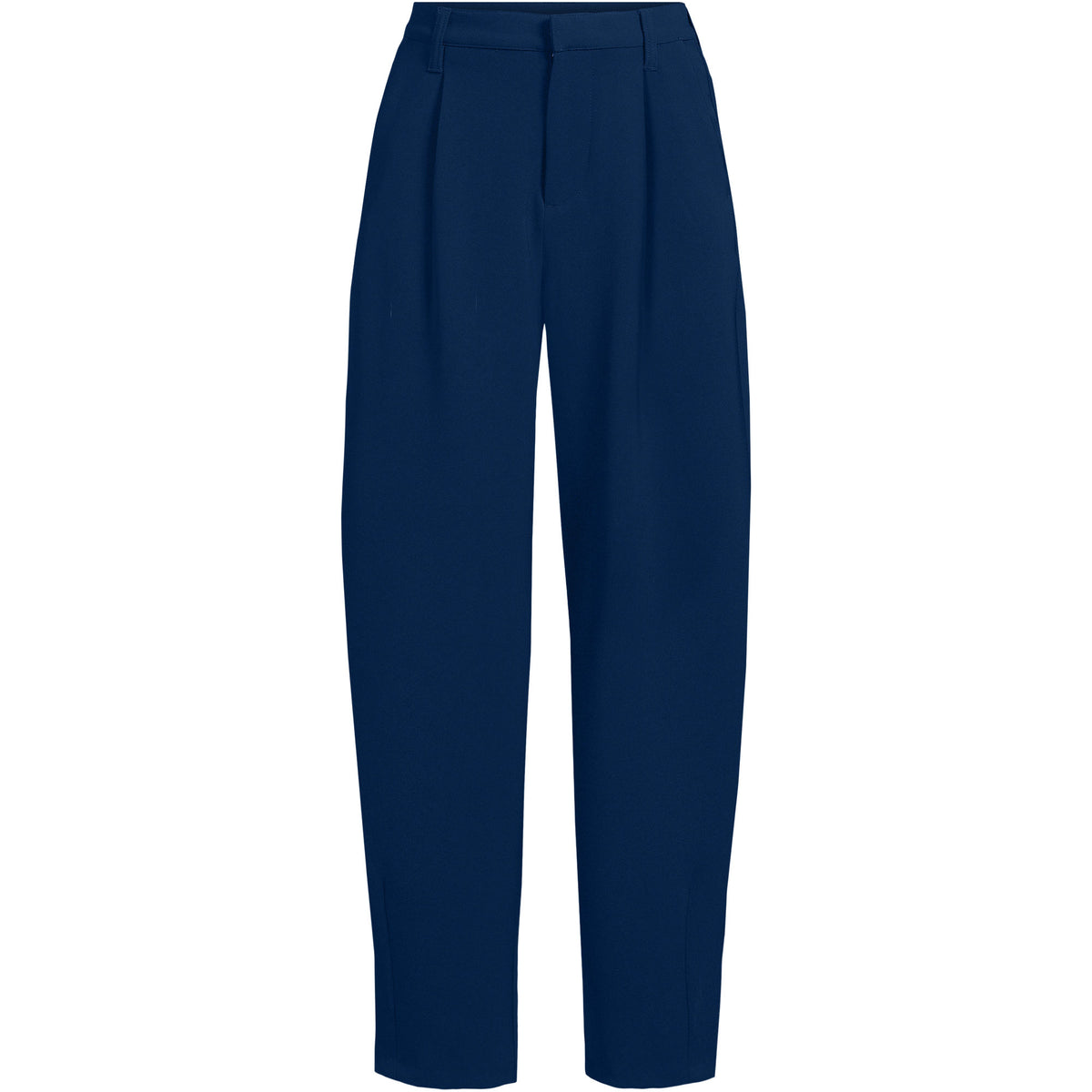 Women's Petite Crepe High Rise Pleated Barrel Leg Ankle Pants