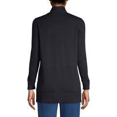 Women's Petite Long Sleeve Open Long Cardigan Sweater