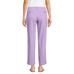Women's Mid Rise Classic Straight Leg Chino Ankle Pants