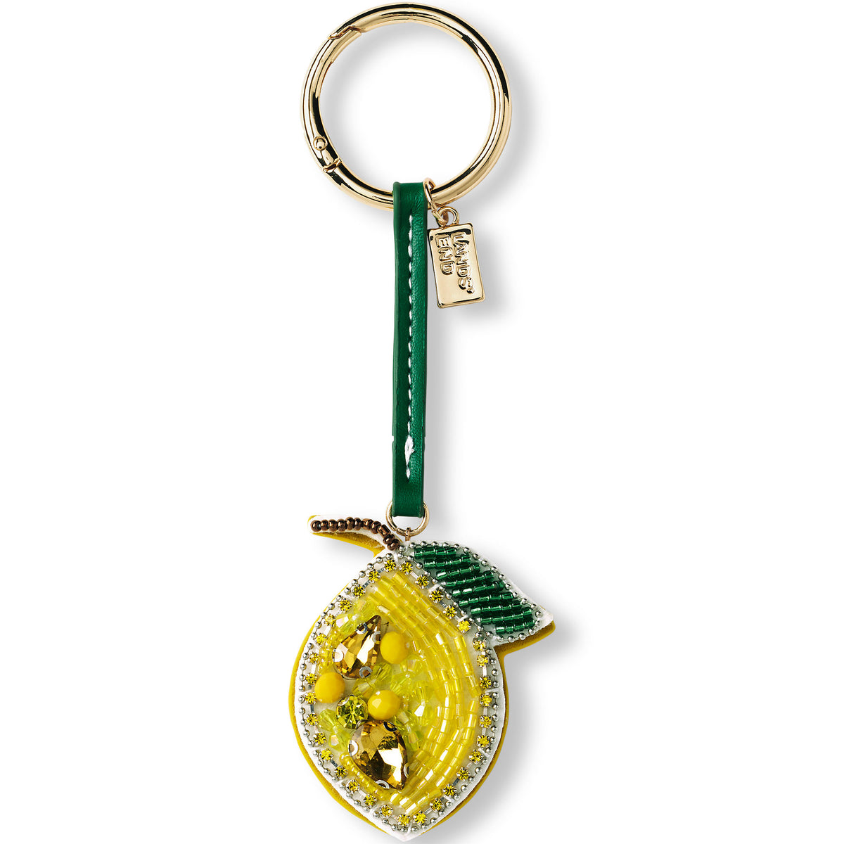Lemon Beaded Bag Charm