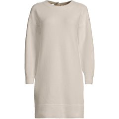 Women's Plus Size Fuzzy Bow Back Mini Sweater Dress