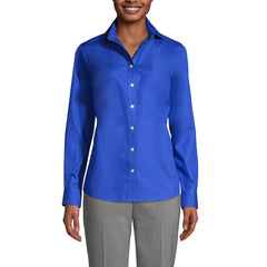 Women's Petite Long Sleeve No Iron Broadcloth Shirt