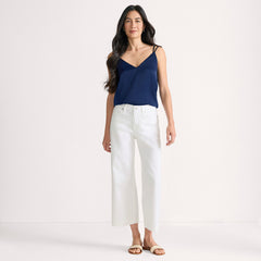 Women's Denim High Rise Wide Leg Crop Jeans
