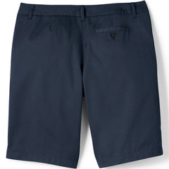 School Uniform Women's Tall Plain Front Blend Chino Shorts