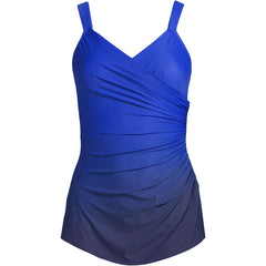 Women's Long SlenderSuit Tummy Control Chlorine Resistant Skirted One Piece Swimsuit
