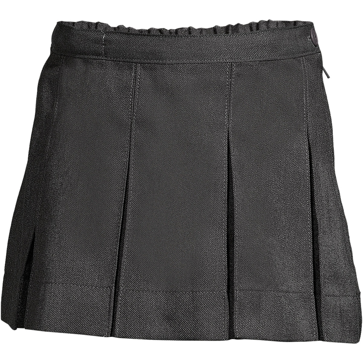 Girls Above the Knee Solid Box Pleat Skirt