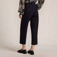 Women's Petite Ponte High Rise Straight Leg Crop Pants