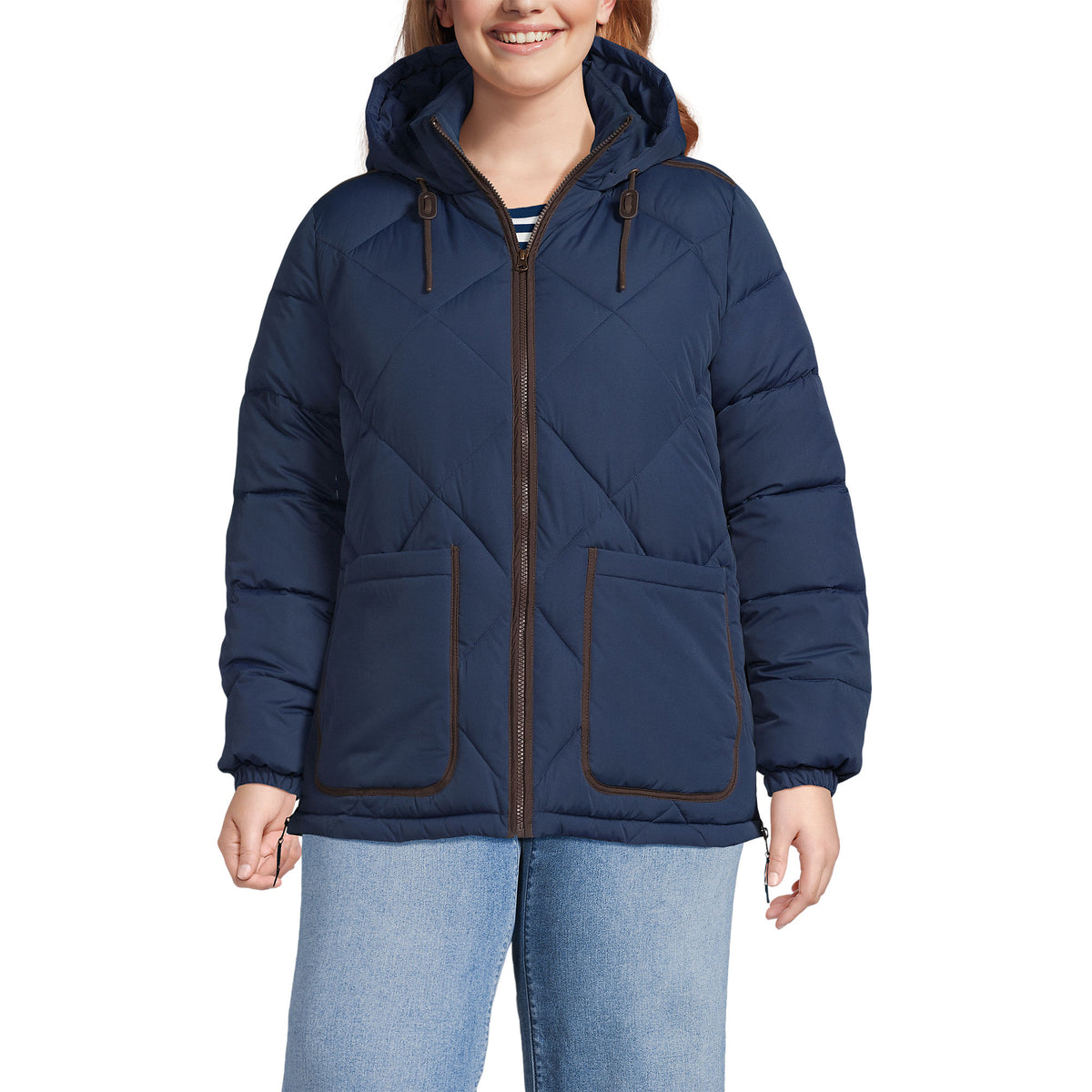 Women's Plus Size FeatherFree Insulated Diamond Quilted Jacket