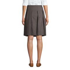 School Uniform Women's Tall Box Pleat Skirt Top of Knee