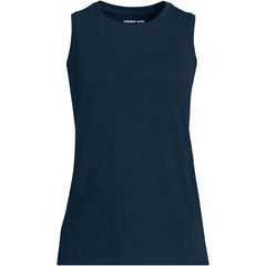 Women's Petite Supima Cotton Crew Neck Tank