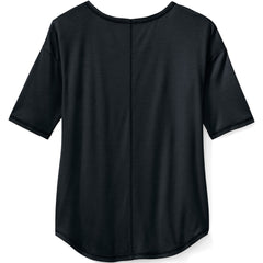 Women's Supima Micro Modal Elbow Sleeve Balletneck Curved Hem Top