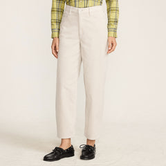 Women's Corduroy High Rise Barrel Leg Ankle Pants