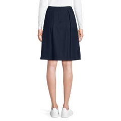 Women's Solid Pleated Skort Top of Knee