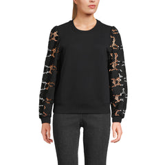 Women's Serious Sweats Lace Sleeve Sweatshirt