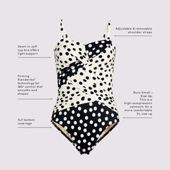 Women's Plus Size SlenderSuit Wrap Bandeau One Piece Swimsuit