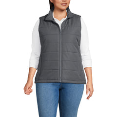 School Uniform Women's Plus Insulated Zip Front Vest