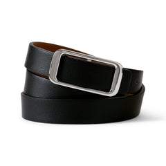 Women's Faux Leather Classic Skinny Belt Set