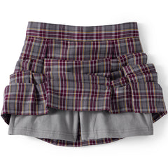 Girls Top of Knee Plaid Skort