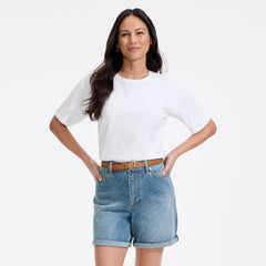 Women's Soft Denim Mid Rise 7" Jean Shorts