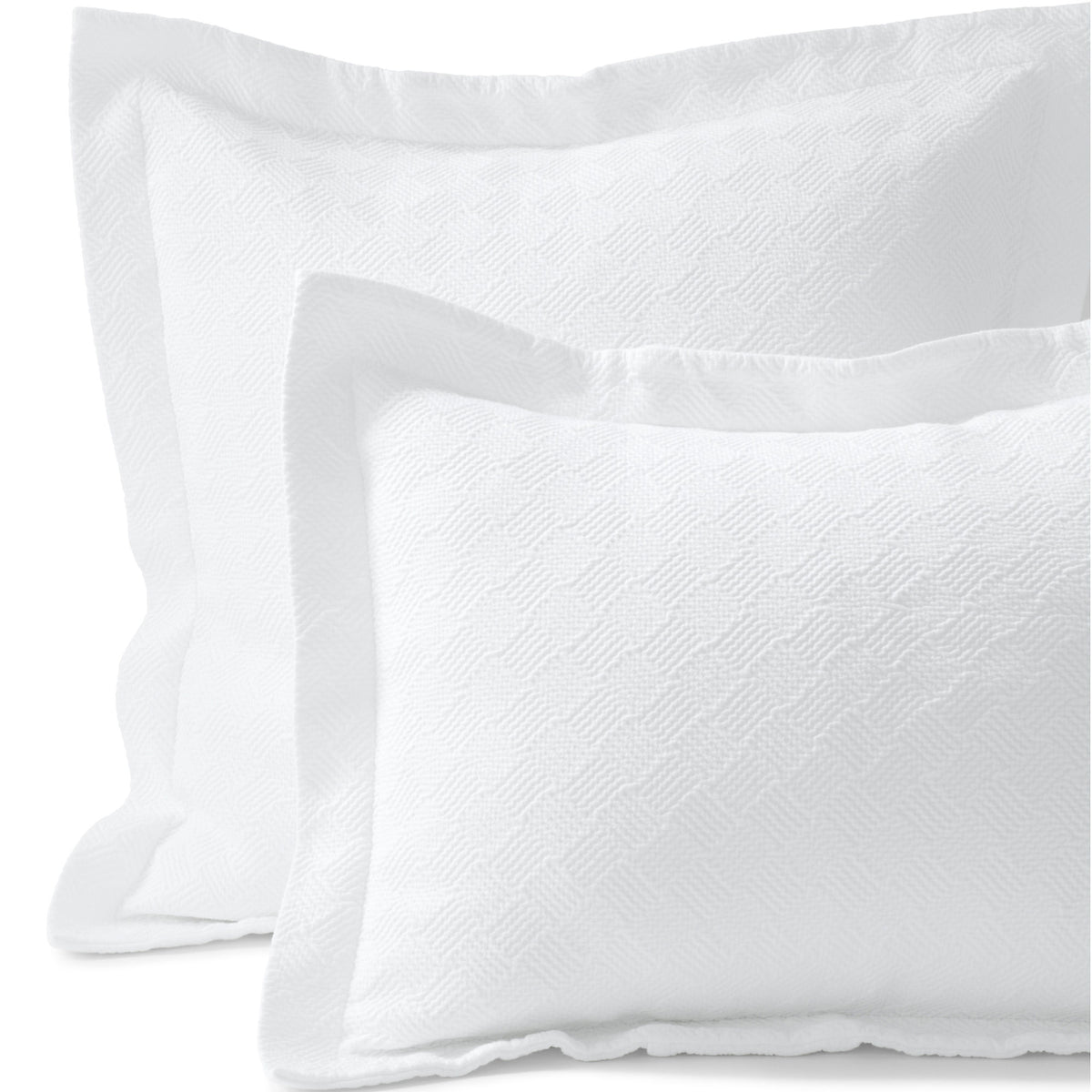 Basketweave Cotton Matelasse Pillow Sham