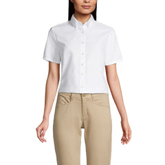 Women's Short Sleeve Oxford Dress Shirt