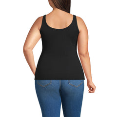 Women's Plus Size Micro Rib Go-To Layering Tank