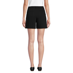 Women's High Rise Pleated Crepe 7" Shorts