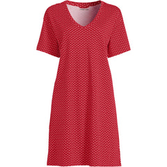 Women's Petite Cotton Interlock Relaxed Above the Knee Nightgown