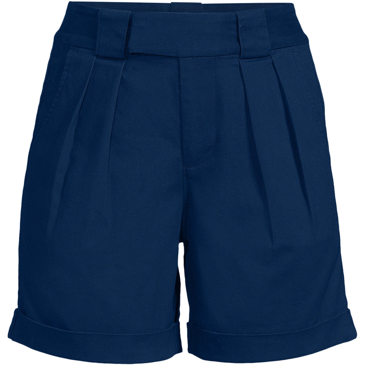 Women's Chino High Rise Pleated 7" Shorts