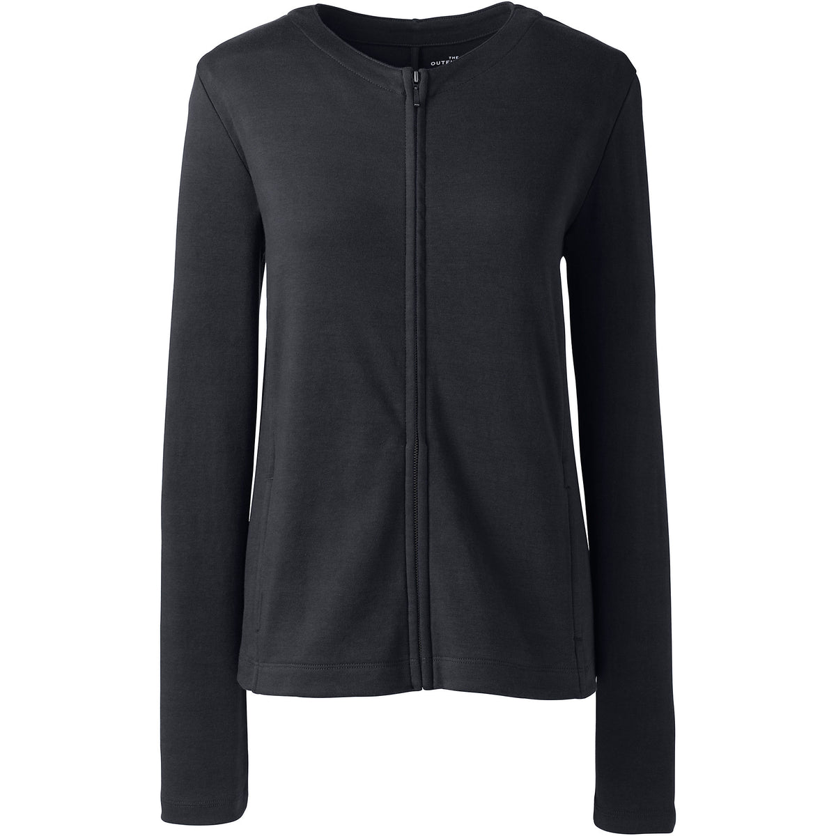 School Uniform Women's Cotton Polyester Zip Crew Cardigan