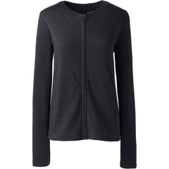 School Uniform Women's Cotton Polyester Zip Crew Cardigan
