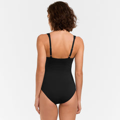 Women's Long Torso Sweetheart Underwire Wrap One Piece Swimsuit