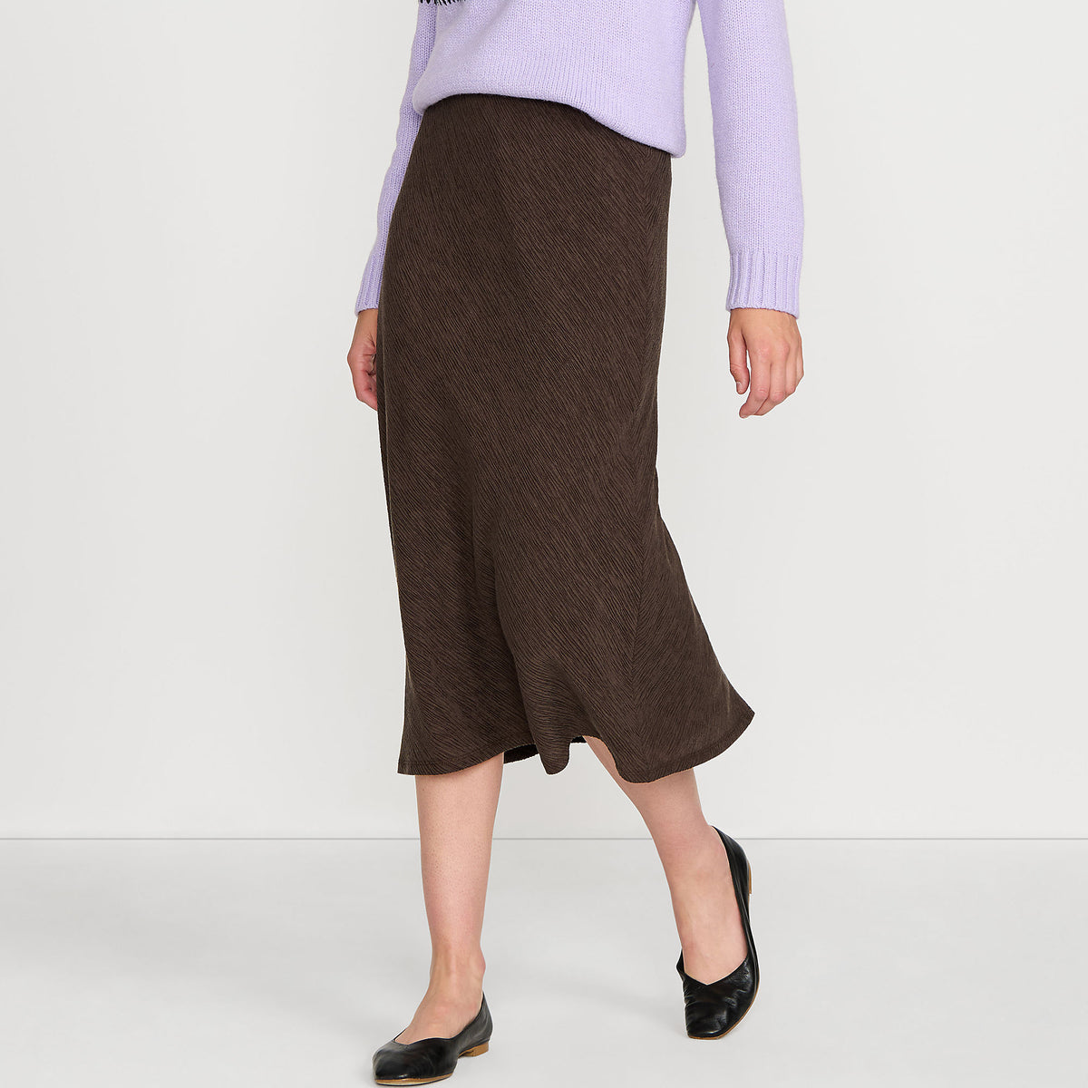 Women's Crinkle Midi Skirt