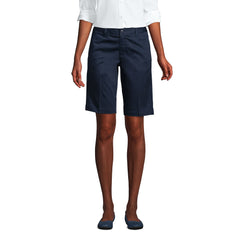 School Uniform Women's Tall Plain Front Blend Chino Shorts