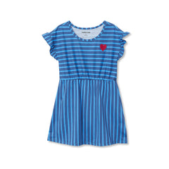 Girls Short Sleeve Gathered Waist Tunic Top