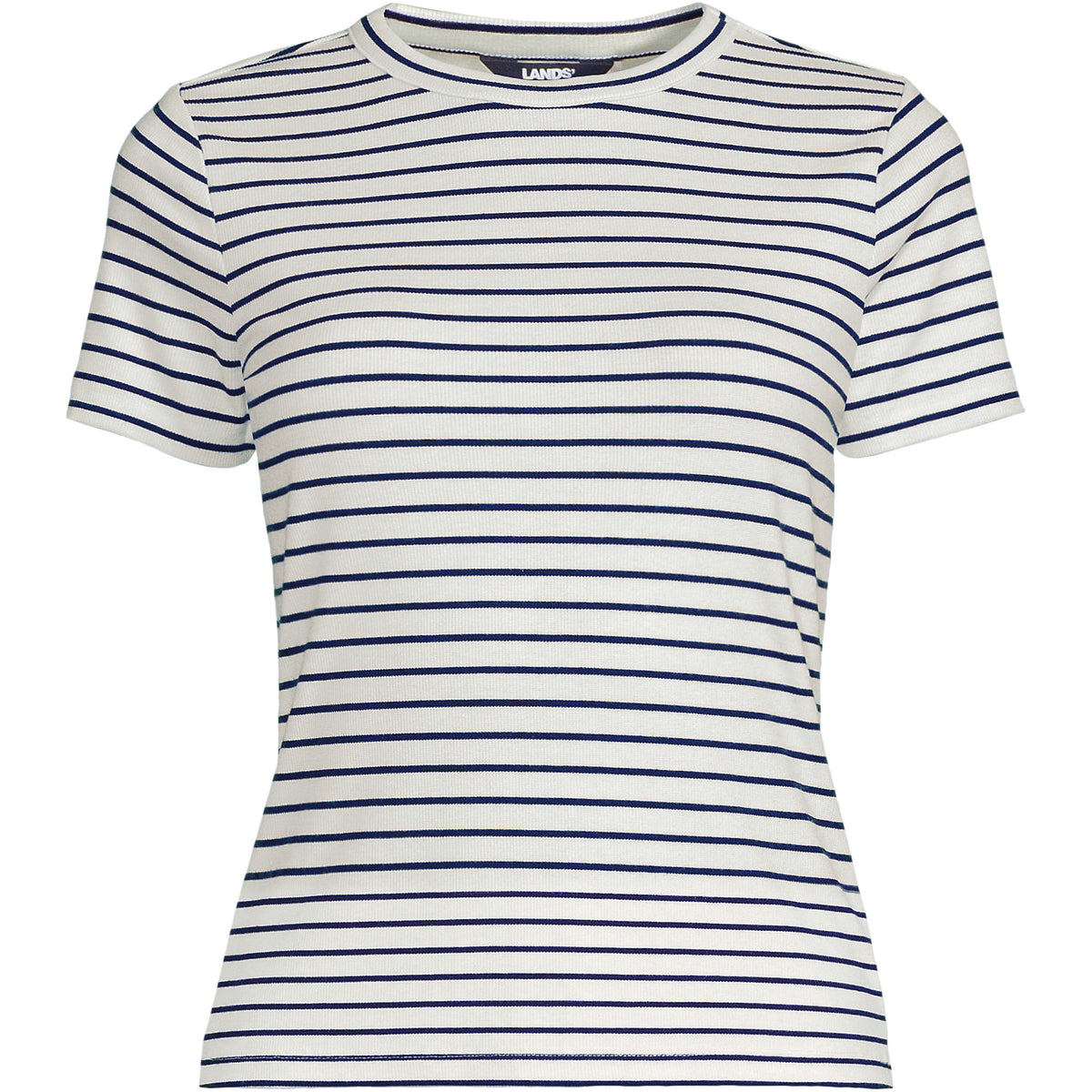 Women's Plus Size Drapey Rib Fitted Short Sleeve T-Shirt