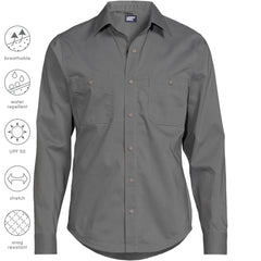 School Uniform Men's Ripstop Long Sleeve Utility Work Shirt