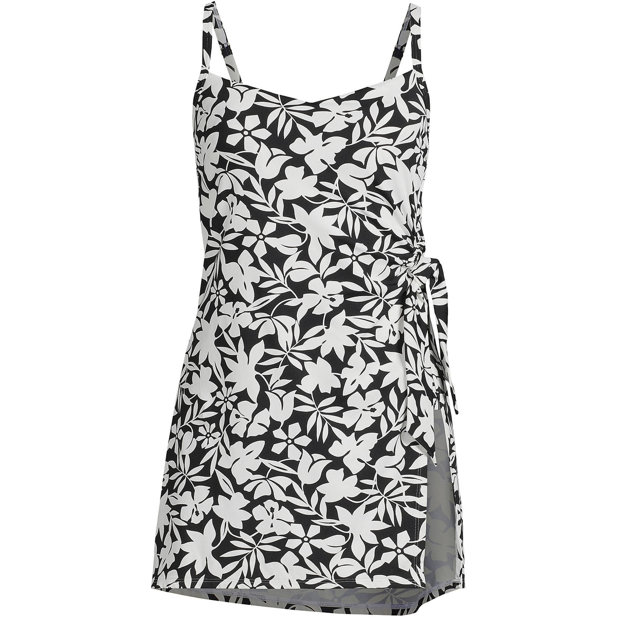 Women's Chlorine Resistant Sweetheart Swim Dress One Piece Swimsuit