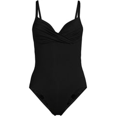 Women's Sculpting Suit Targeted Control Draped One Piece Swimsuit