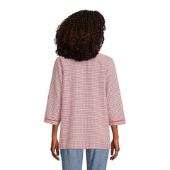 Women's Rayon 3/4 Sleeve V Neck Tunic Top