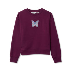 Girls Crew Neck Embroidered Sweatshirt
