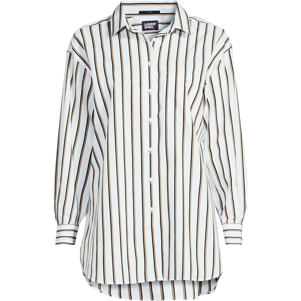 Women's No Iron Poplin Extra Long Tunic