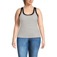 Women's Plus Size Drapey Rib Fitted Tank Top
