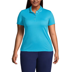 Women's Plus Size Short Sleeve Solid Active Polo