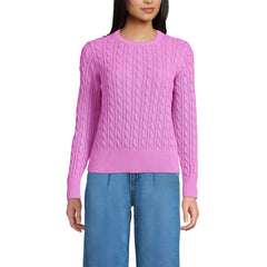 Women's Petite Drifter Modern Cable Crew Sweater