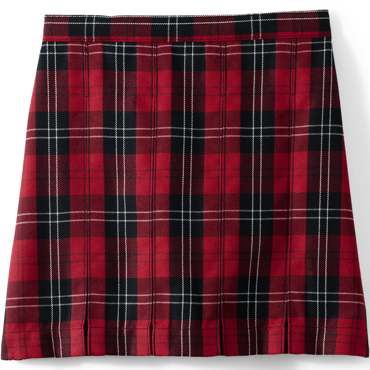 School Uniform Girls Plaid Box Pleat Skirt Top of the Knee